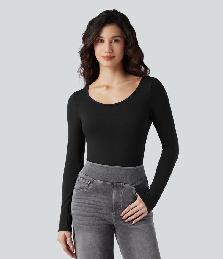 halara heatcore rundhals-langarm-skinny-freizeit-wärmebody