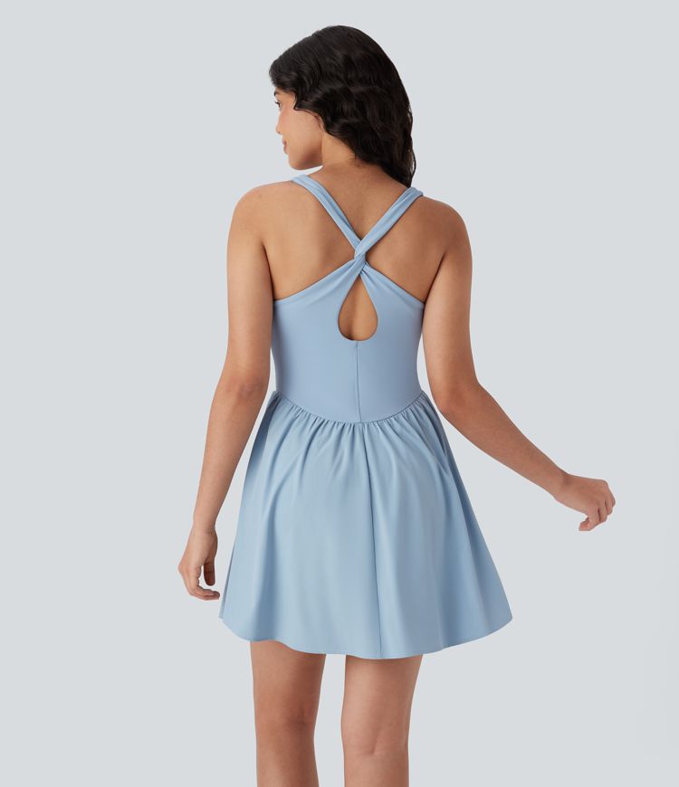 breezeful corset 2-in-1 pocket mini quick dry flowy pickleball active dress-long length