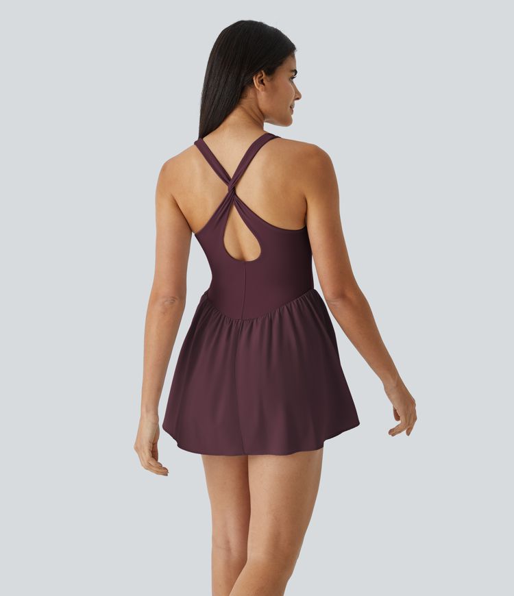 breezeful corset 2-in-1 pocket mini quick dry flowy pickleball active dress ac cups