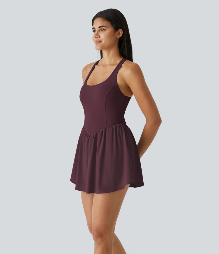 breezeful corset 2-in-1 pocket mini quick dry flowy pickleball active dress ac cups