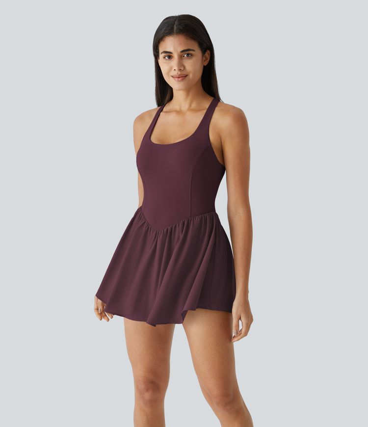 breezeful corset 2-in-1 pocket mini quick dry flowy pickleball active dress ac cups