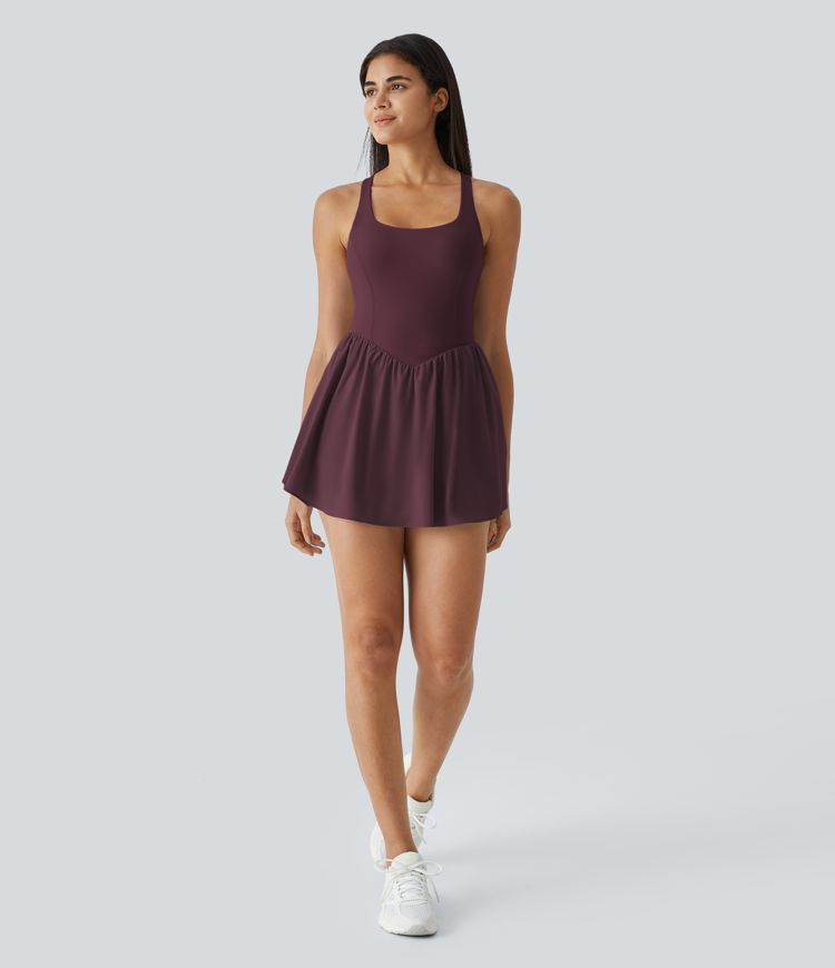 breezeful corset 2-in-1 pocket mini quick dry flowy pickleball active dress ac cups