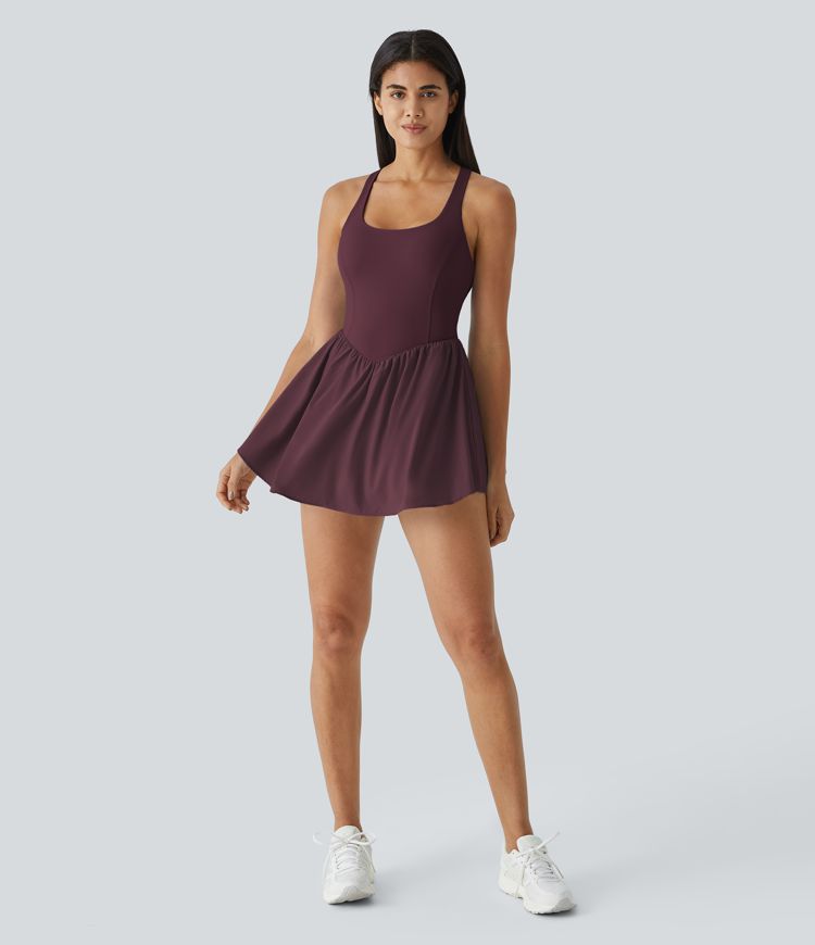 breezeful corset 2-in-1 pocket mini quick dry flowy pickleball active dress ac cups