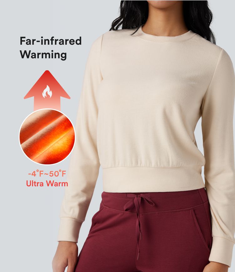 halara heatcore rundhals langarm freizeit-wärmeshirt