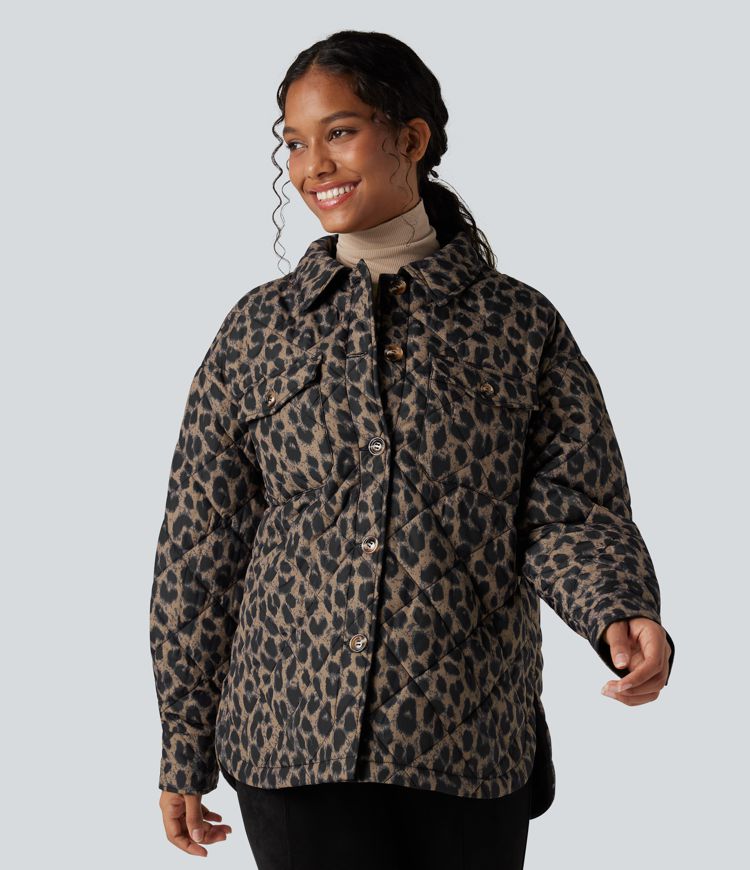 wendbare strapazierfähige wasserabweisende langärmlige steppjacke mit taschen