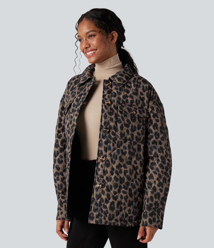wendbare strapazierfähige wasserabweisende langärmlige steppjacke mit taschen