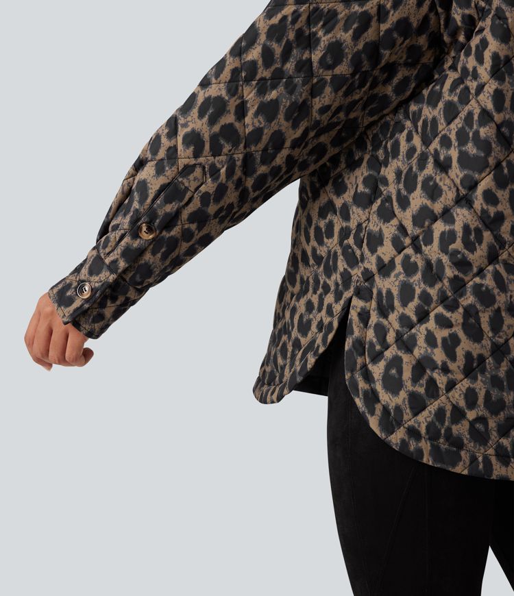 wendbare strapazierfähige wasserabweisende langärmlige steppjacke mit taschen