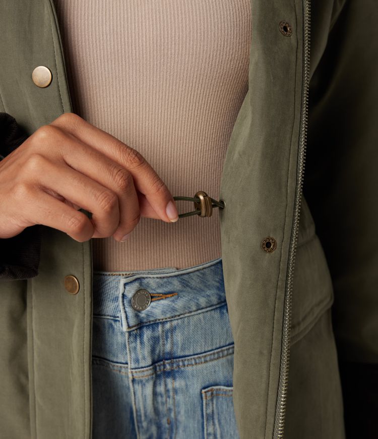 langärmlige lässige stalljacke mit taschen